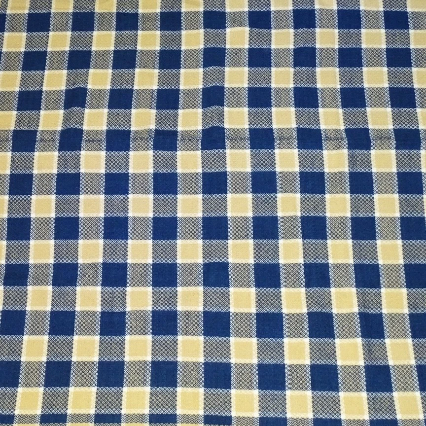 Manta de sarga tejida a mano estilo antiguo natural teñida índigo lana mantequilla 108x62 Foto 3 de 4