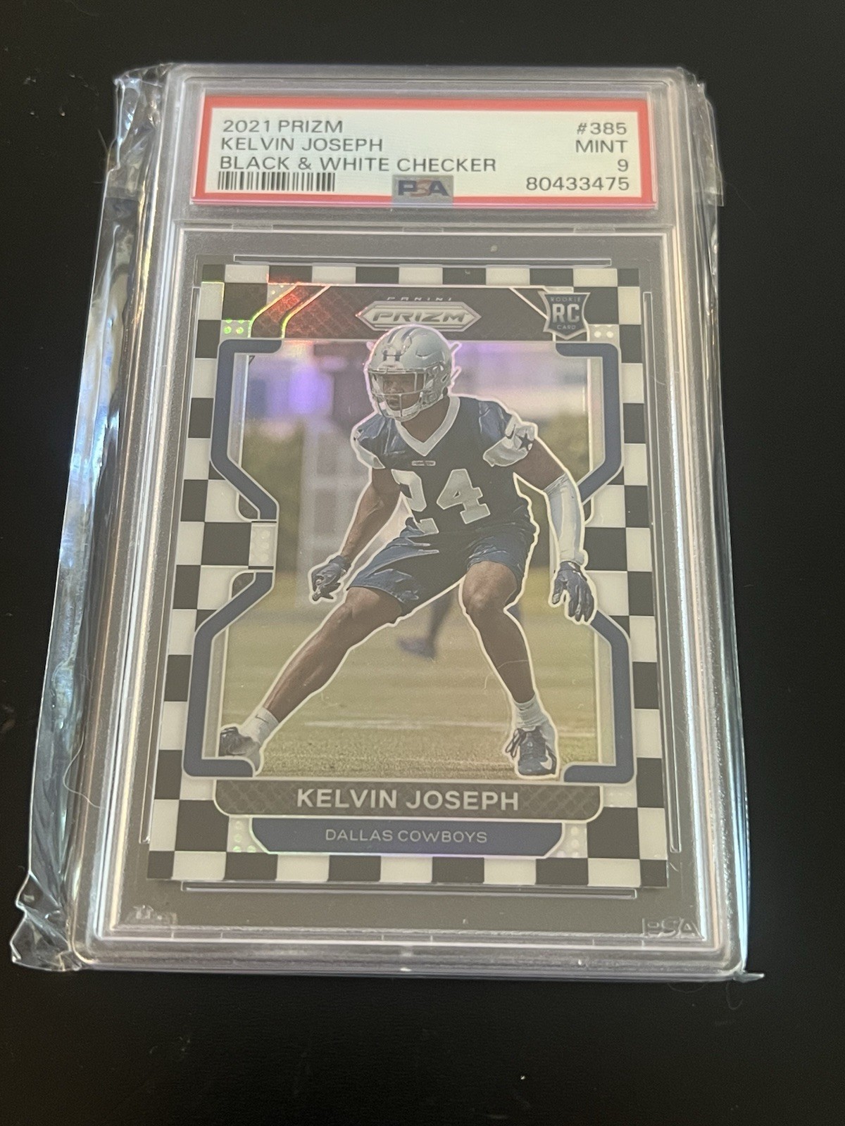 Kelvin Joseph Panini Prizm #385 Black & White Checker