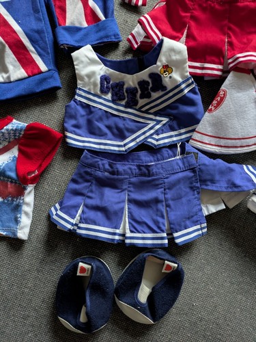 Build A Bear Clothes Bundle - Tops, Bottoms, Union Jack, Cheerleader, Sports BAB - Picture 2 of 10