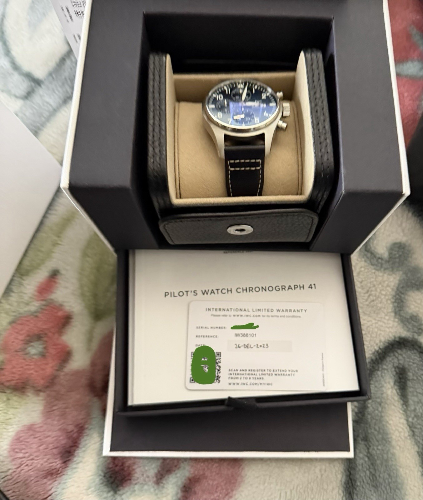 IWC Pilot automatic Chronograph Blue leather 41mm… - image 7