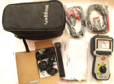 New Megger DLR02, 2A Ducter Ohmmeter.   With Case, Probes, Manual, etc.