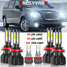 For Dodge Grand Caravan 2011-2019 6x Combo LED Headlights + Fog Light Bulbs Kit