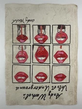 Andy Warhol COA Art Painting Original Drawing Vintage Paper Signed