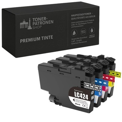 Patronen für Brother LC-424 LC424 DCP-J 1200DW 1200W 1200WE Mini 19 Biz-SL