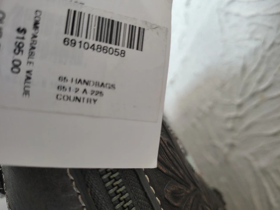 NOCONA Western Bolso de Hombro Cuero Tooled Oculto Llevar Multicolor NUEVO Foto 4 de 4