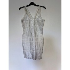 Silver bondage bodycon dress size S/M