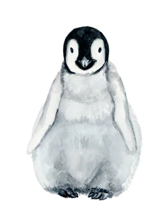 Baby Penguin Self Adhesive Vinyl Sticker