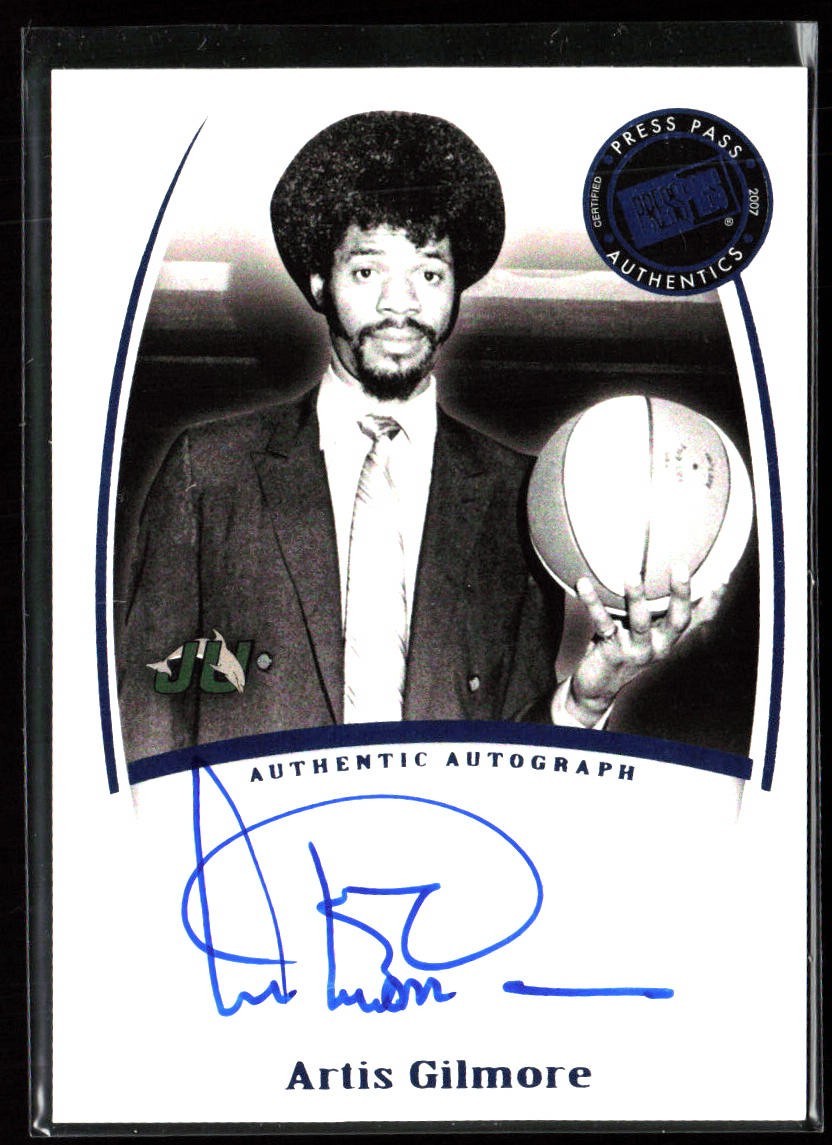Artis Gilmore Autographed Signed Boston Celtics 2007 Press Pass Legends Blue Chicago Bulls Ring of Fire 