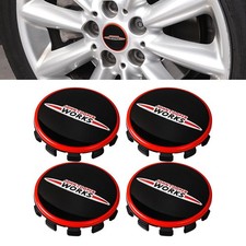 4x 56mm John Cooper Works Emblem Nabenkappen Nabendeckel Radkappen Für Mini JCW