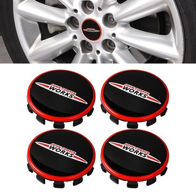 4x 56mm John Cooper Works Emblem Nabenkappen Nabendeckel Radkappen Für Mini JCW