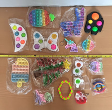 Lot of Various Fidget Toys Push Pop It Bubble Sensory Toys