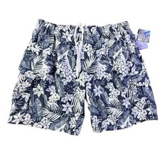 Kanu Surf Jake Swim Trunks Navy Floral Print Size 4X