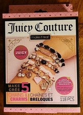 New Juicy Couture Make It Real DIY 5 Charm Bracelets Making Kit 118 Pcs Age 8 