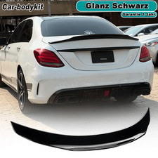 Heckspoiler Heckflügel Kofferraum Glanz Schwarz für Mercedes W205 Limo 2014-2021