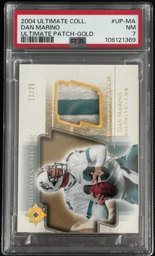 Dan Marino 2004 UD Ultimate Collection Ultimate Patch Gold /25 PSA 7 NONE HIGHER