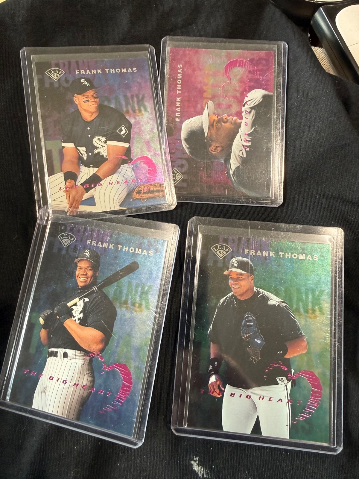 1996 Leaf Frank Thomas The Big Heart 4 card set #ed/3500