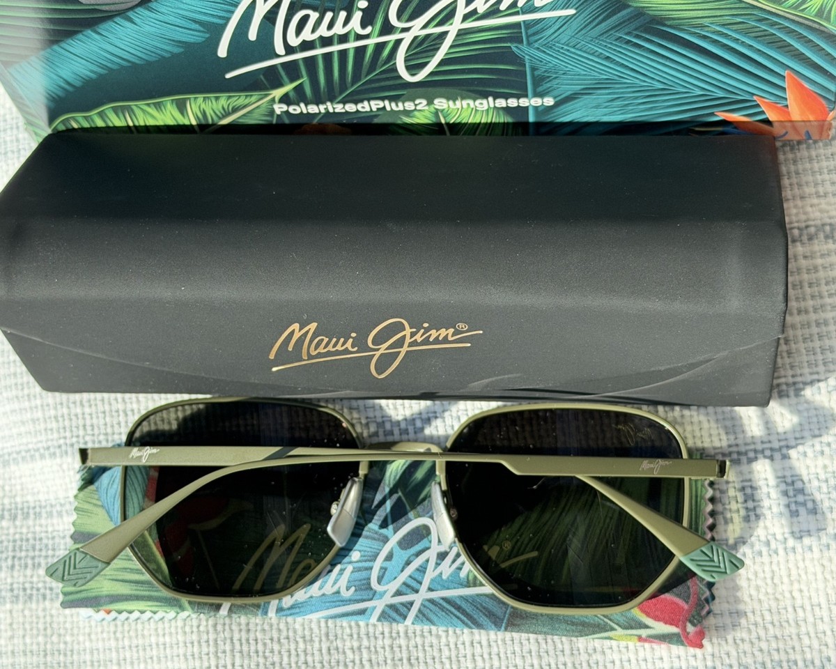 Maui Jim Lewalani MJO 633S 002 Titanium Green Frame + Maui HT