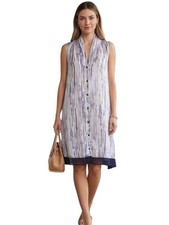 Simply Vera Vera Wang Striped Asymmetrical Pocket Dress Small