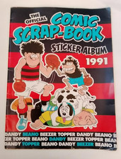 Vintage 1991 Official 'Comic Scrap-Book' Merlin Sticker Album (Incomplete)