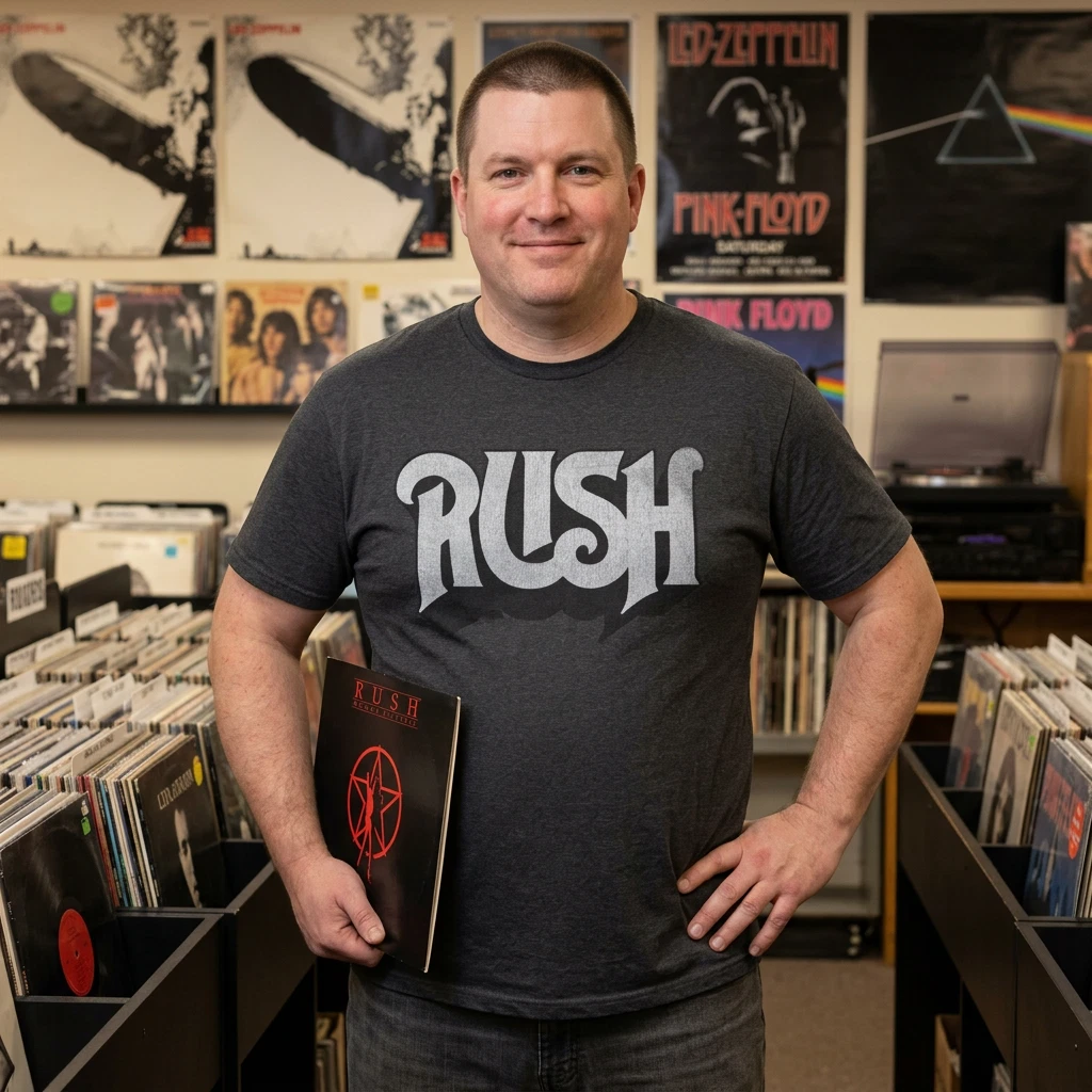 Rush Retro Weathered Logo T-Shirt | Vintage 3D Lettering