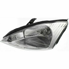 Driver Left Headlamp Wo Hid Wo Svt W Chrome Bezel Fits 2000 2002 Ford Focus