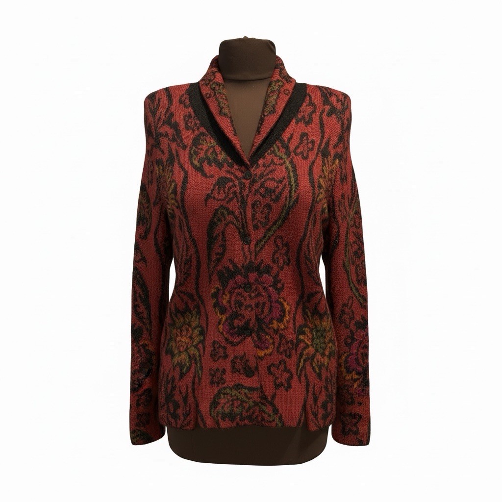 Peruvian Connection Tapestry Knit Jacket Cardigan… - image 11