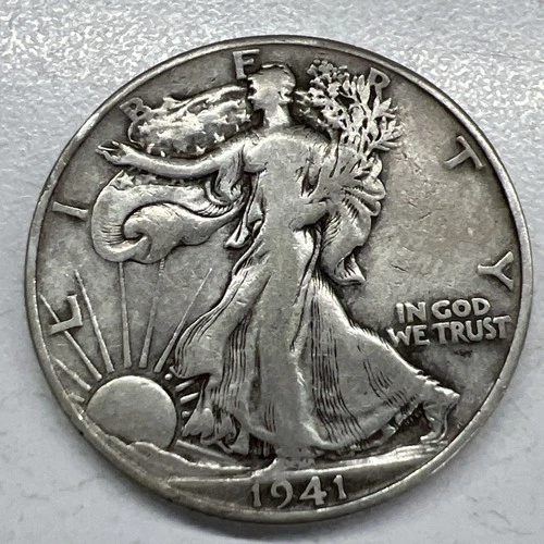1941 D Walking Liberty Silver Half Dollar 50C 90% Silver Actual Coin Tested
