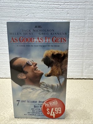As Good as It Gets VHS, 1998, Closed Caption Blockbuster Copy