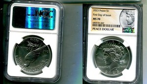 2023 P PEACE SILVER DOLLAR COMMEMORATIVE NGC MS70 9708T
