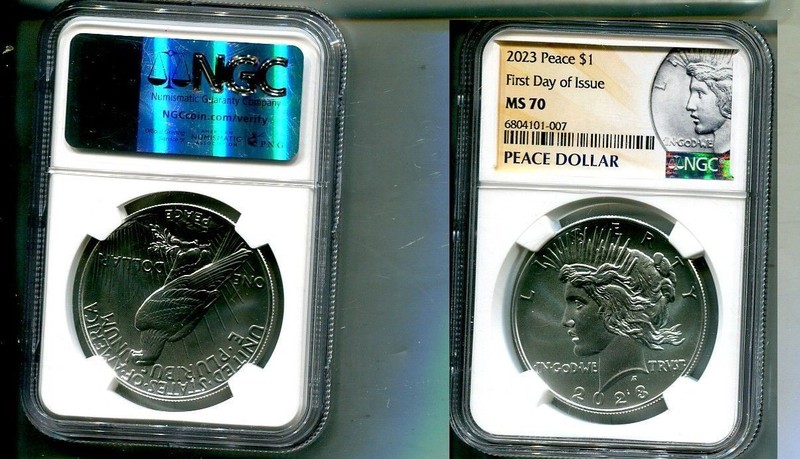 2023 P PEACE SILVER DOLLAR COMMEMORATIVE NGC MS70 9708T
