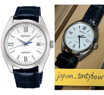 Seiko Astron SBXY035 Titanium Radio Solar White Dial Watch Men Japan