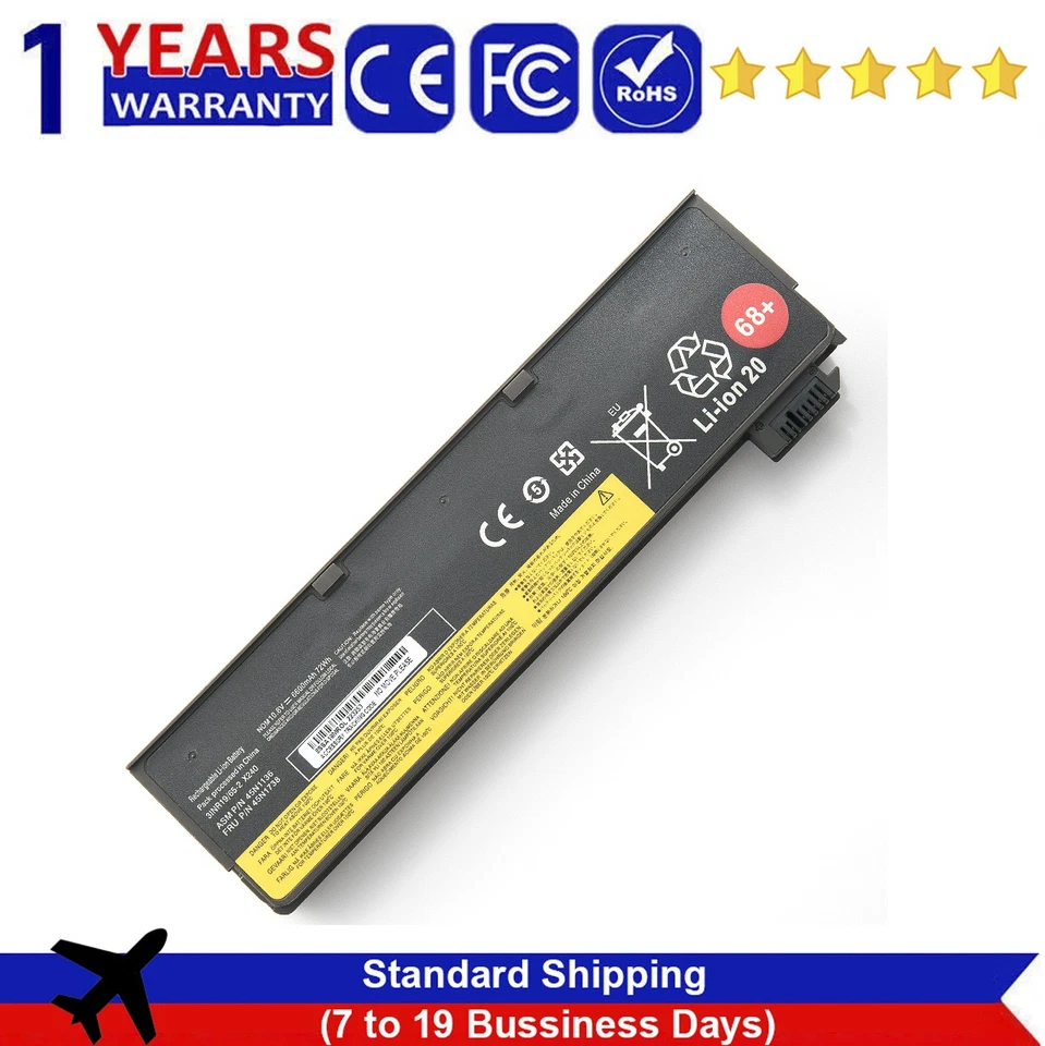 68+ 72Wh Akku für Lenovo ThinkPad X240 X250 T450 T440 T440s T550 X270 45N1136