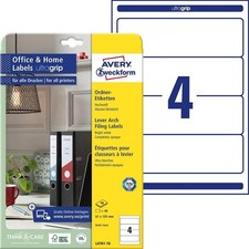 [L4761-10] AVERY ZWECKFORM étui de 40 Etiquettes dos de classeur 61x192 mm