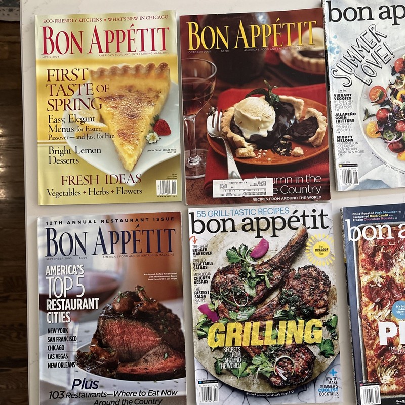 Bon Appétit Magazine: Issues From 2004, 2005, 2014, And 2015.