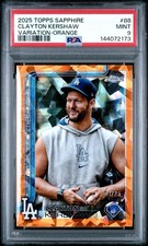 2025 Topps Chrome - Clayton Kershaw IMAGE VARIATION #88 Orange Refractor /25