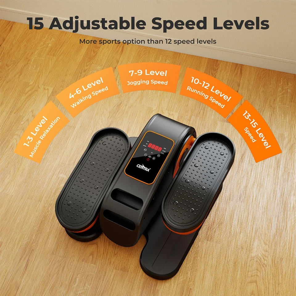 Centra Elliptical Machine Bike Under Desk Quiet Pedal Exerciser 15 Speed Remote - Image 4 of 4