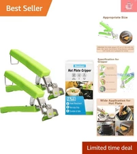 Dishwasher-Safe 2 Pack Hot Plate Gripper Clips for Effortless Food Handling