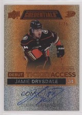 2021 Credentials Debut Ticket Access Autos Orange 6/25 Jamie Drysdale Auto y7h