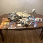 Vtg Star Wars Millennium Falcon Troop Transport Slave 1 Snowspeeder AT ST Lot