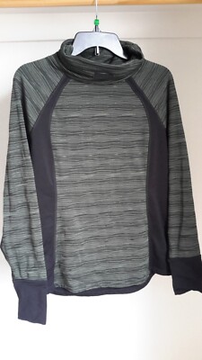 Cascade Sport Warm Systems Women's L Speed Dri Gray Activewear Top Thumb Holes