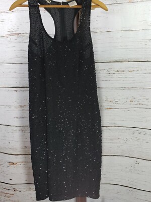 Silk Black Beaded Sleeveless Cocktail Party Dress IBIZA Size Large | eBay Silk Black Beaded Sleeveless Cocktail Party Dress IBIZA Size Large | eBay