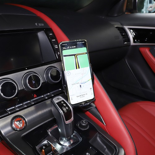 Center Console Cell Phone Holder Mount Mobile Bracket For Jaguar F-Type 2013-23 - Bild 2 von 10