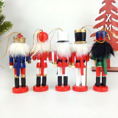 5 Stück Weihnachten Hängedeko Nussknacker Handarbeit Ornamente