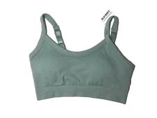 Old Navy Active Seamless Sports Bra Sz M Green Light Support Padded Wireless NWT