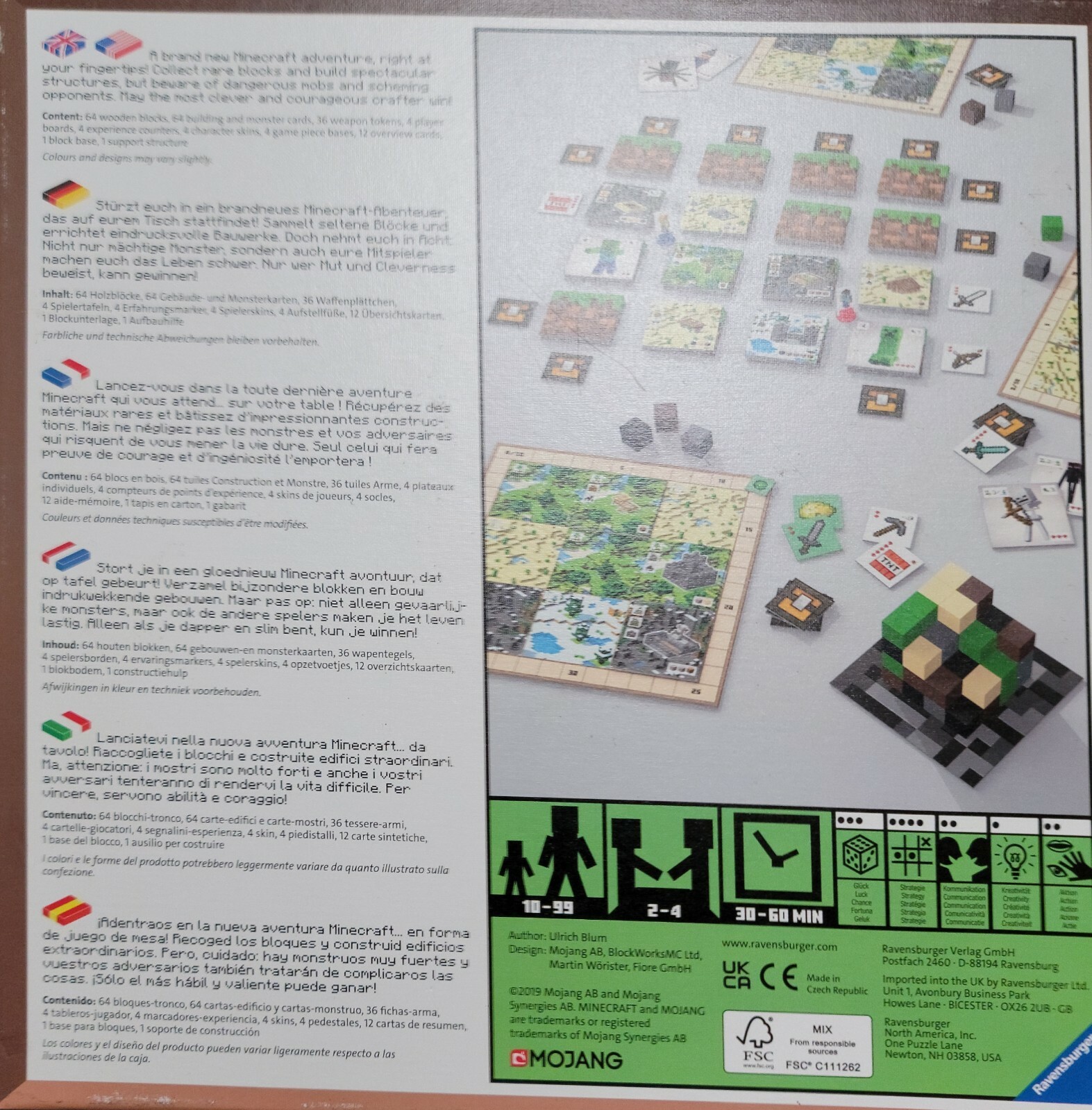 Minecraft Builders Biomes Strategy Board Game Ravensburger 19 For Sale Online Ebay