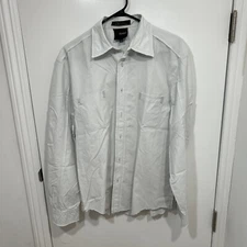 Roar Shirt Mens Medium Pale Blue Long Sleeve Embroidered Poplin Douce Button Up