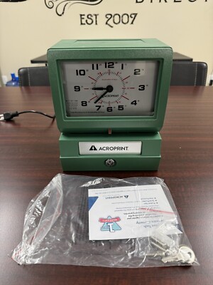 Acroprint 12070411 Model 150 Auto Operation Heavy-Duty Time Recorder - Green New