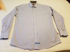 Men's Dress Shirt English Laundry Size 16 34/35 Check Long Sleeve Flip Cuff