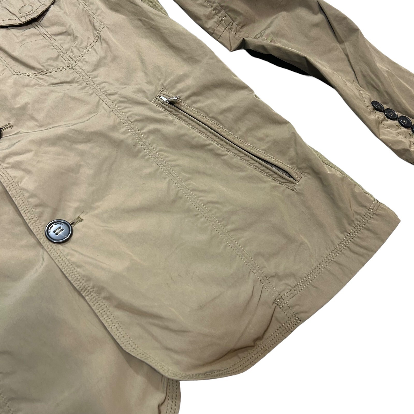 Peuterey Light Collared Button Brown Work Jacket … - image 5