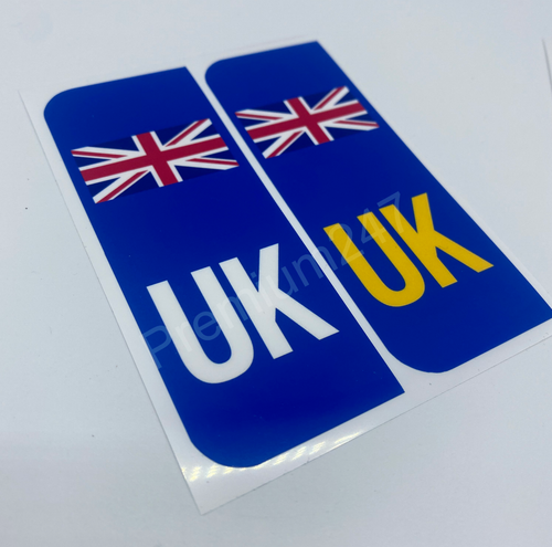 UK NUMBER PLATE x8 Car Stickers Euro Van Vinyl Self Adhesive Decal France 2023 - Picture 3 of 8